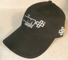 Winn Grips Golf Hat Black w/ White Stitched Logo Adjustable Size Cap