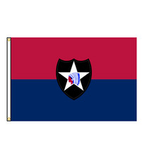 2nd Infantry Division Flag USA US Army polyester 2x3 or 3x5