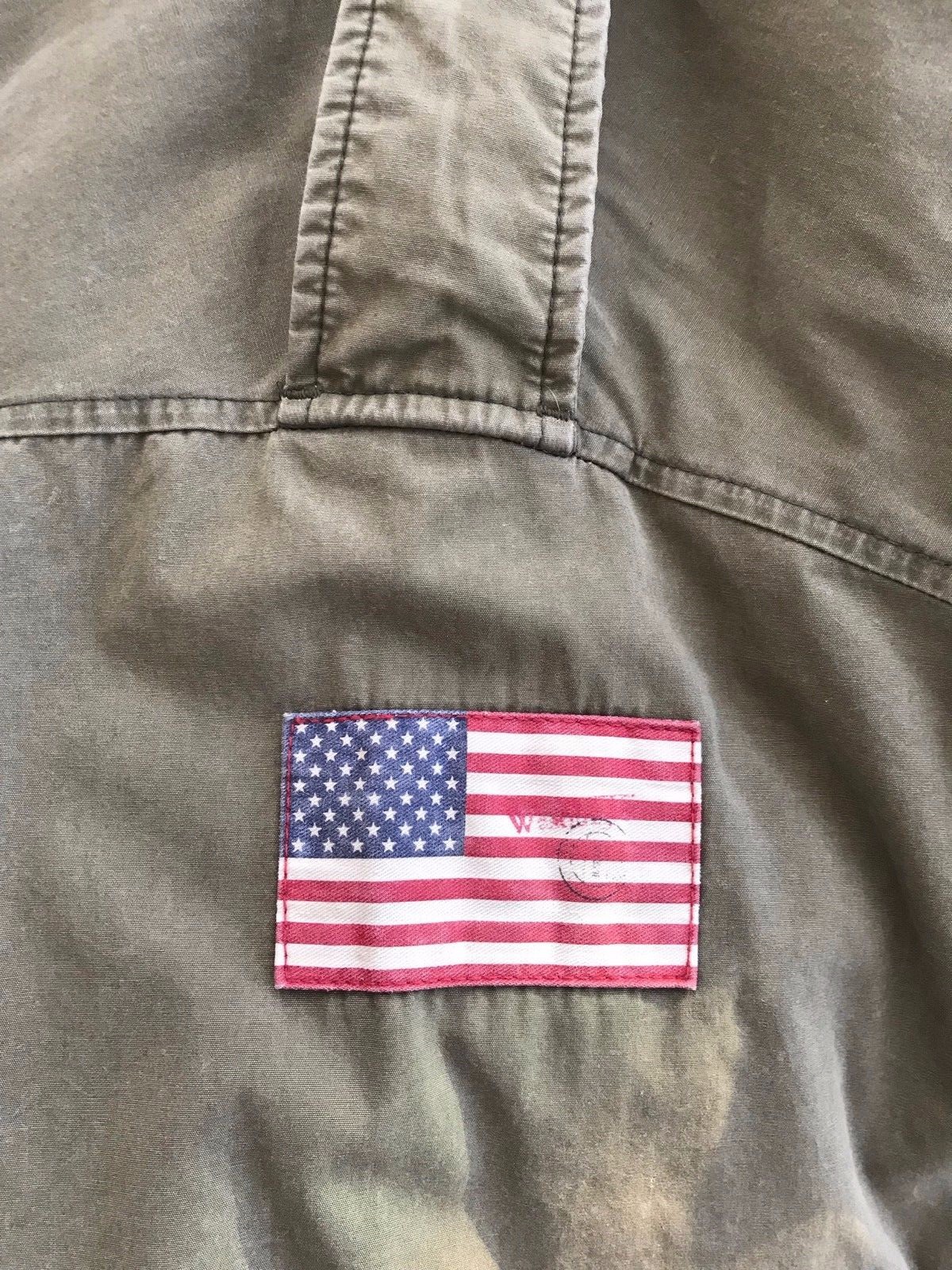 Men's Hooded Polo Ralph Lauren Parka with American Flag Patch (Rare) image 5
