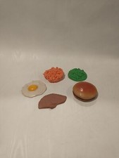 Vintage 1980 Nasta Toy Child Play Food Lot 5 Peas Carrots Hamburger Etc Egg 1987