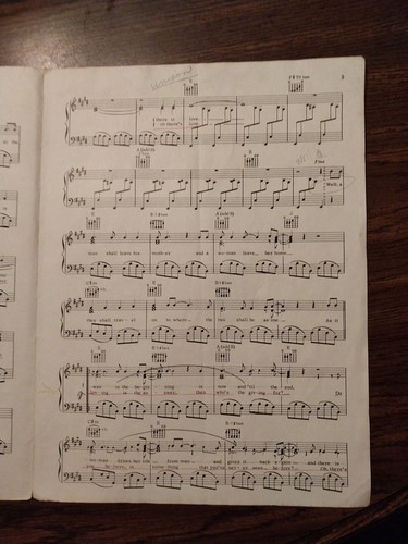Wedding Song (There Is Love) Sheet Music for Solo and Piano. 1971, Warner Bros. - Picture 3 of 4