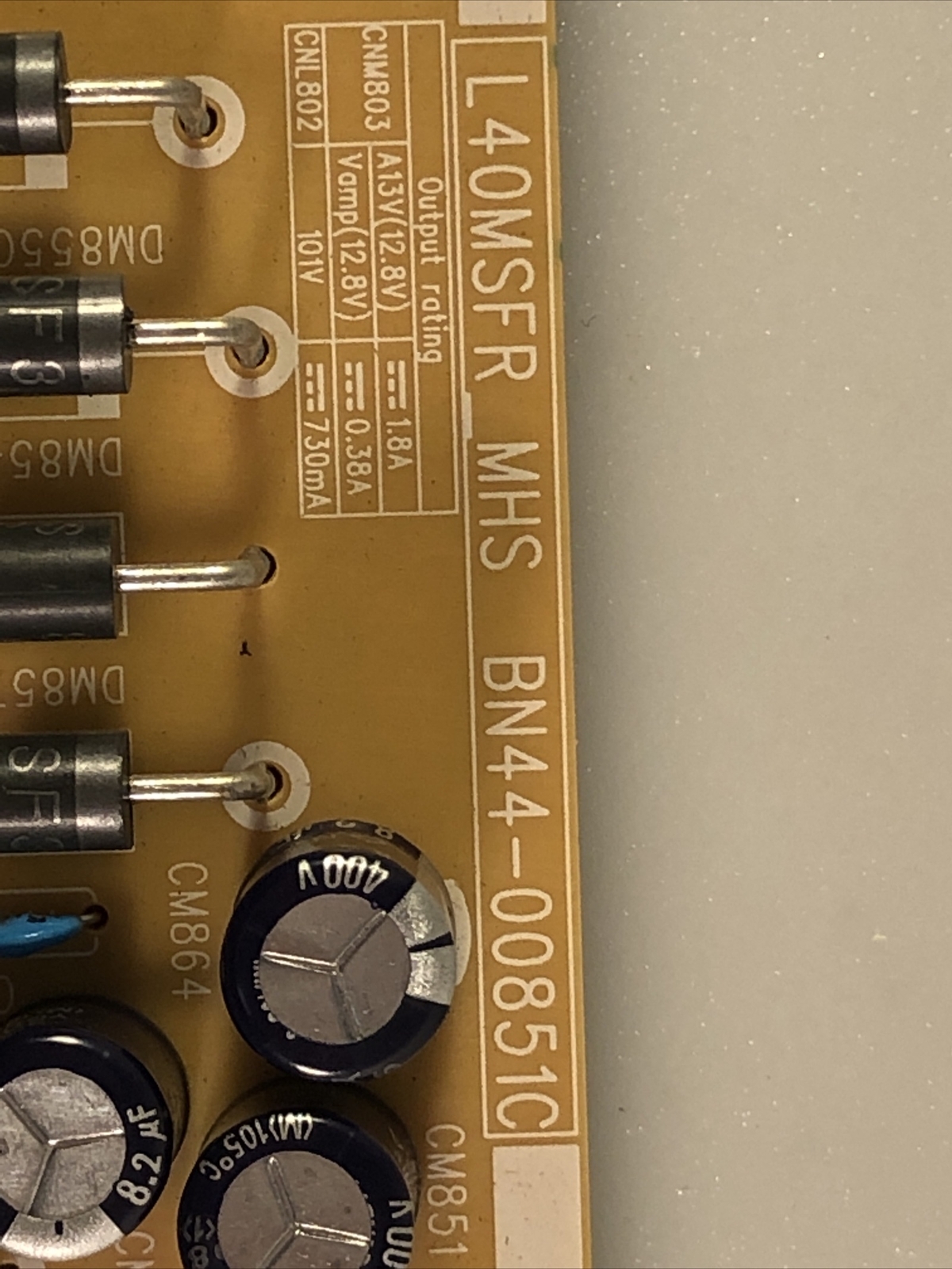 SAMSUNG UN40N5200 POWER SUPPLY BOARD PN BN4400851C BN L40MSFR_MHS eBay