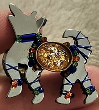 Liztech Signed Howling Wolf Dog Pin 