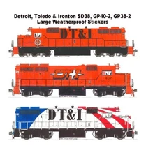 Detroit Toledo & Ironton Locomotives  Large Weatherproof Stickers Andy Fletcher