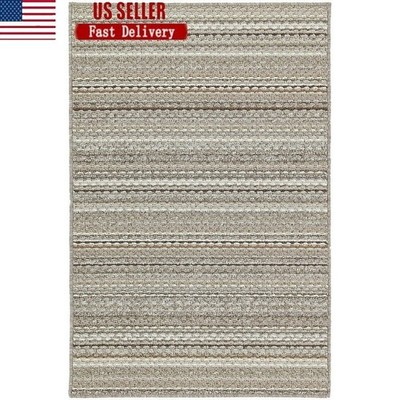 Carnival Stripe Indoor Area Rug Eco-Friendly Durable Stain Resistant Low Pile US