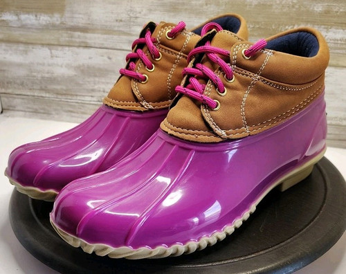 Tommy Hilfiger Women's Pink Waterproof Rain/Duck Boots Size 8 VGC - Picture 1 of 11