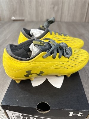 Under Armour Youth UA Magnetico Select 4 JR FG Soccer Cleats Yellow New Sz 2.5Y