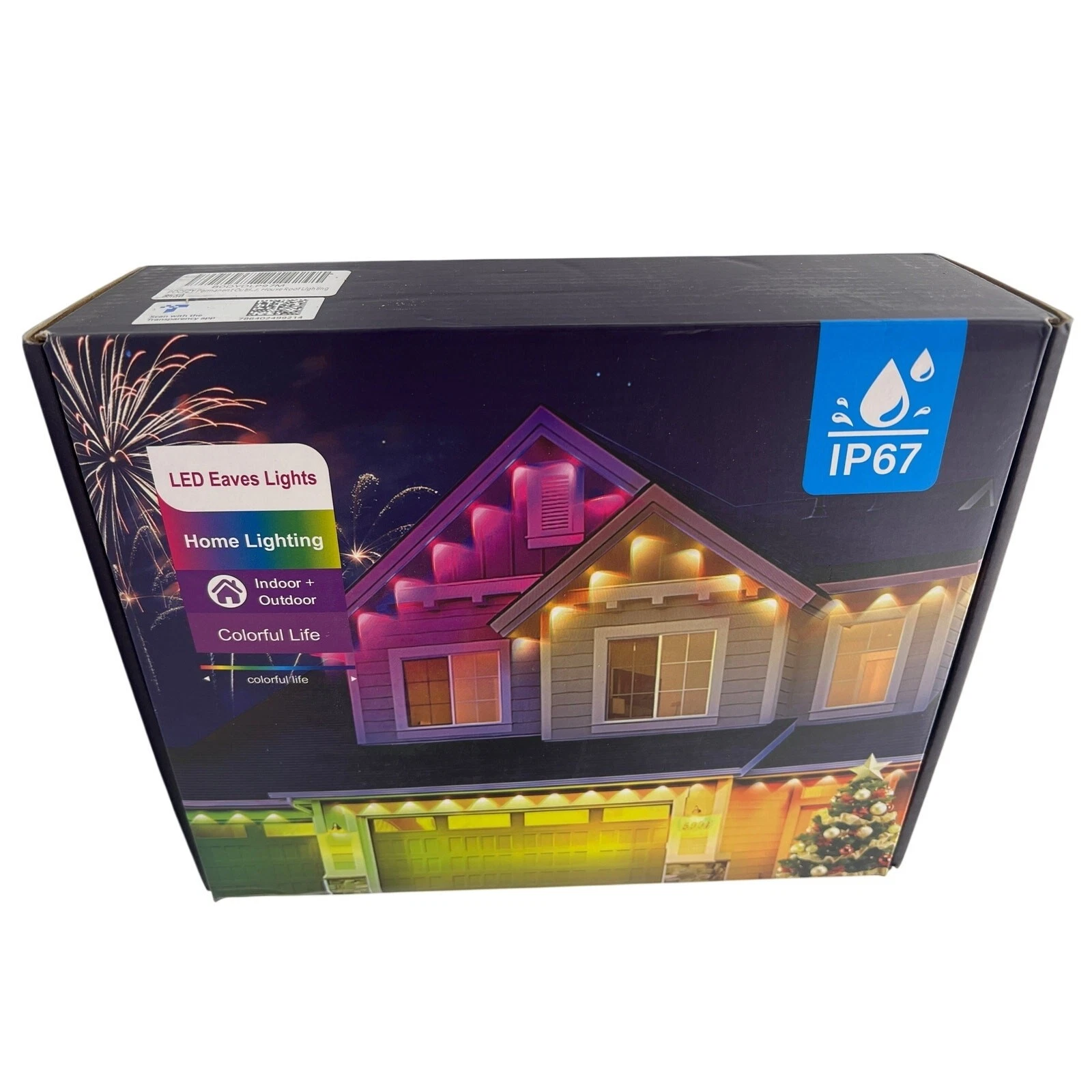 POOFZY Permanent Outdoor Lights 150ft RGB+IC Smart Decor with 50 Scene Modes