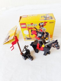 LEGO 6009 Black Knight Castle COMPLETE Box Instructions Horse 1992