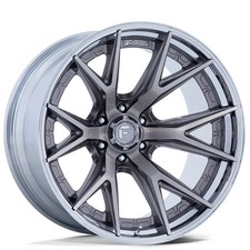 20x9 Fuel Wheels Fc402 Catalyst Platinum With Chrome Lip 6-lug Rims 4pcs