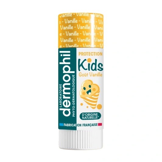 Baume à lèvres Dermophil Kids vanille lot de 2 sticks contre les gerçures et lèvres sèches