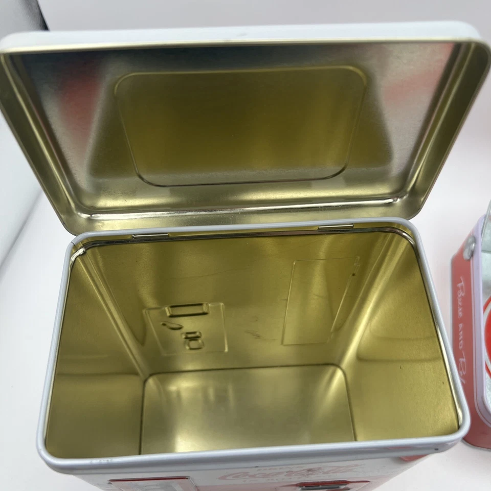 Lot of 6 Vintage Coca Cola Tins Vending Machine Tray Trinket Dish Candy Dish - Image 3 of 4