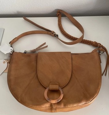 Urban Originals Tasche Umhängetasche Cognacfarben vegan Kunstleder Neu Etikett