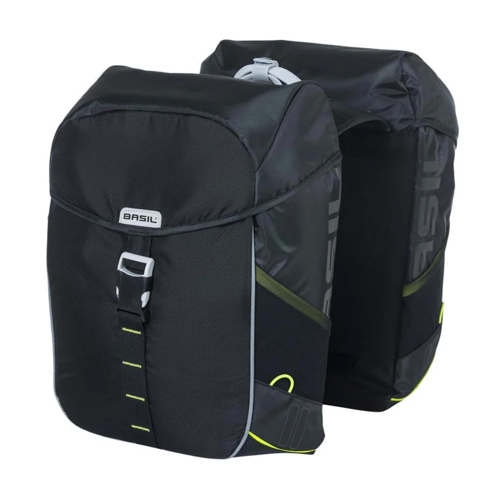 Basil Miles Fahrradtasche Schwarz (Black), 34 x 17 x 43 cm - 34 Litern Lime