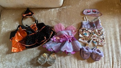 Build-A-Bear Workshop Clothing Lot with 9 Pieces Including Costume, Dress, Shoes