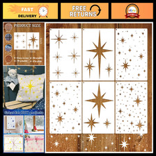 Large Star Stencil for Painting - Reusable Wall Art, Twinkle Star Design for Cra