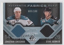 2007-08 SP Game Used Edition 9/100 Jonathan Cheechoo Steve Bernier #AF2-CB 1x1