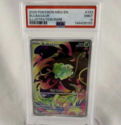 Pokemon Mega Evolution Bulbasaur #133/132 PSA 9 Mint Illustration Rare