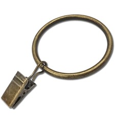 20 Pack Bronze Curtain Rings with Clips, Curtain Hooks Hangers Clip Rings for...