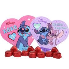 Disney Stitch Mini Heart Box with Milk Chocolate Candies, Valentines Candy Gift