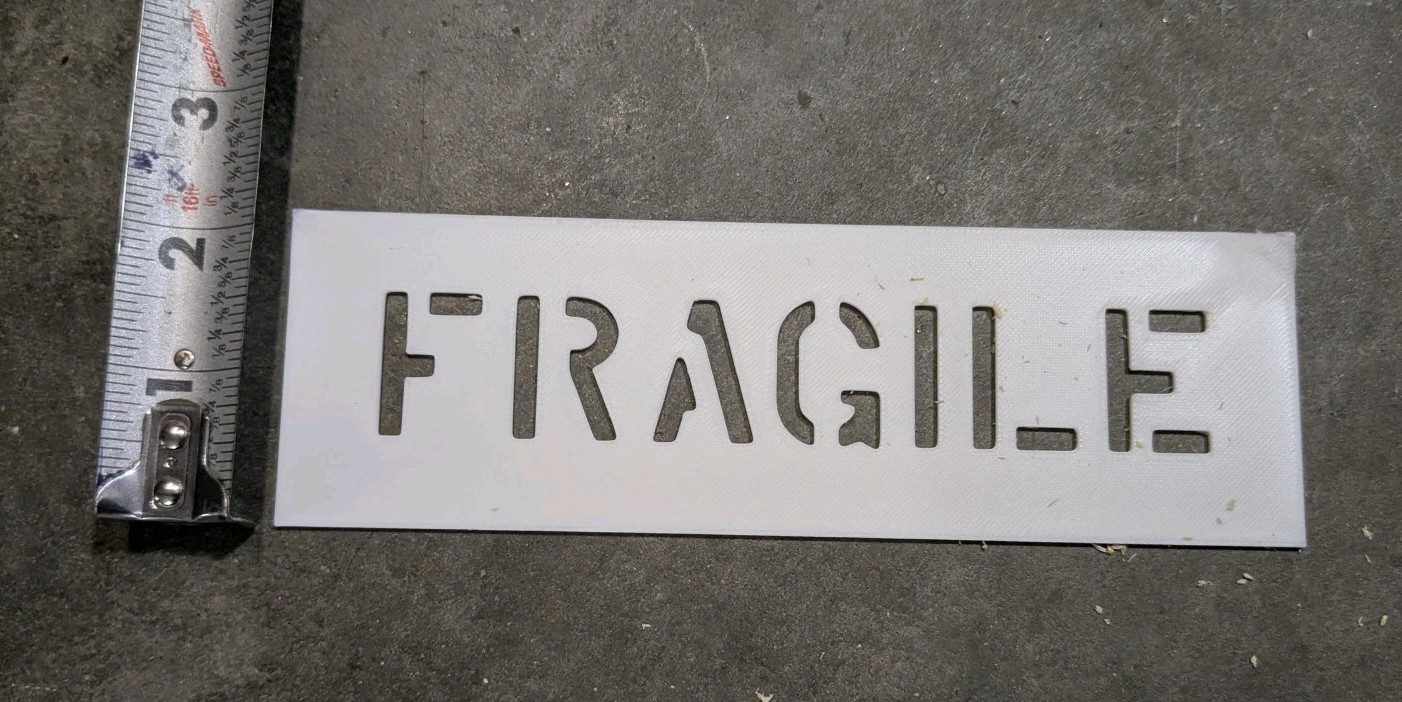 "Fragile" Stencil Set - 3 Sizes Included