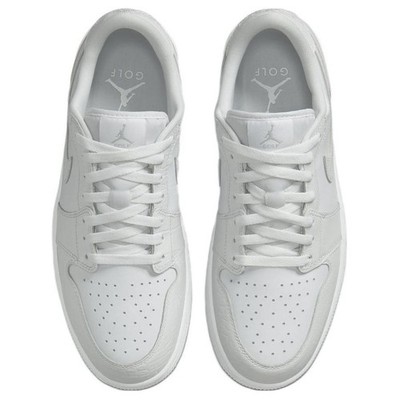 Size 9.5 - Air Jordan 1 Golf Low White Crocodile for sale online
