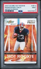 2007 Score Hot Rookies Marshawn Lynch Rookie Artist Proof 13/32 PSA 9 SSP 