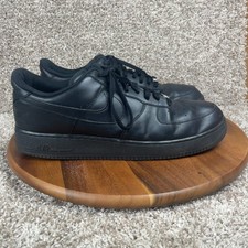 Nike Air Force 1 '07 Low Triple Black Leather Lace-Up Size 17 Men CW2288-001