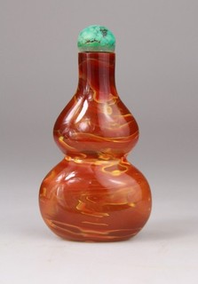 Antique Chinese Realgar Peking Glass Snuff Bottle 19th C. Qing