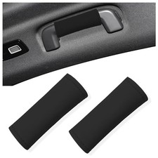 2PCS Leather Inside Car Door Handle Protector,Colorful Car Handle Cover Black