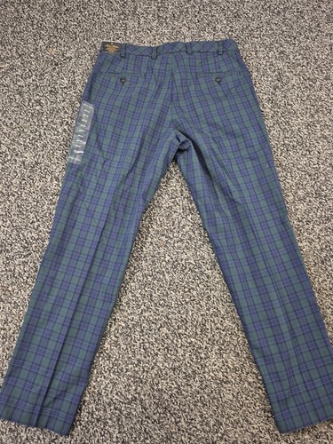 NWT Brooks Brothers Pants Mens 36x32 Black Watch Tartan Plaid Clark Chino Preppy - Picture 6 of 9