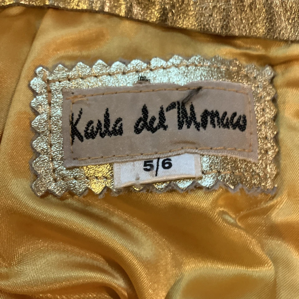 Sexy falda de cuero Karla para mujer 5/6 forrada en oro abertura a lápiz Foto 2 de 4