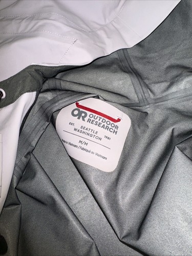Women’s Medium Outdoor Research Aspire 3L Hooded Jacket Stardust/Amethyst - Picture 9 of 11