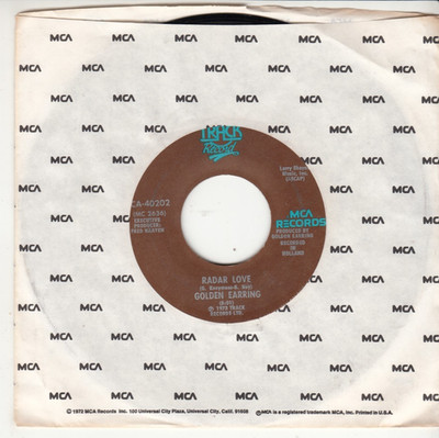 GOLDEN EARRING - RADAR LOVE - ORIGINAL TRACK RECORDS 45