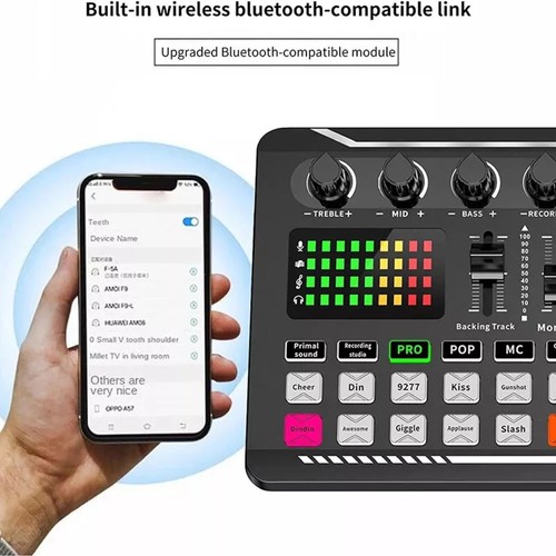 F998 Soundkarte Professionelle Audio-Ausrüstung für Podcasts für die Aufnahme - Bild 5 von 19