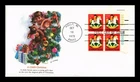 Dr Jim Stamps Christmas 1978 Plate Block First Day Cover Fleetwood Cachet