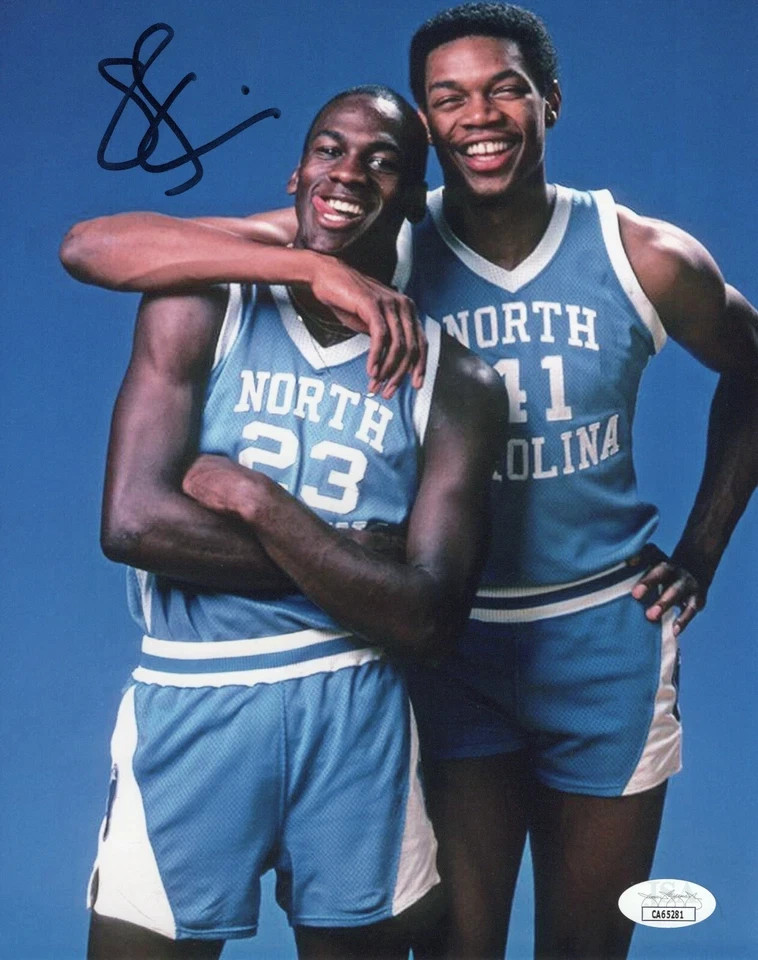Sam Perkins Autographed Signed North Carolina Tar Heels 8x10 photo NCAA North Carolina JSA Michael Jordan 