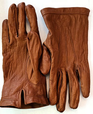 Vintage Brown Leather Gloves with Classic Rugged Style Unisex