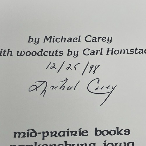 Carpenter of Song Poems from Trees Michael Carey SIGNED 1st Edition 1998 PB - Picture 5 of 13