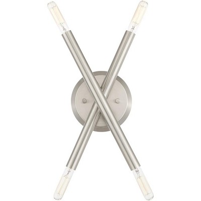 Livex Lighting 46772-91 Soho 4 Light 6 inch Brushed Nickel Sconce Wall Light