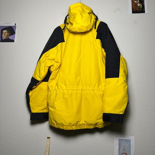 VTG Precision Mountaineering Snowboard Jacket Parka Hooded Men XL Yellow Black - Picture 2 of 17