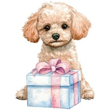 2 adesivi barboncino nano adesivo auto 9 x 9 cm cane barboncino cucciolo anim...