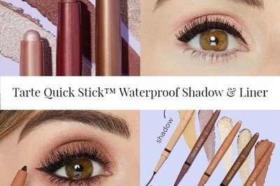 Tarte Quick Stick Waterproof Shadow and Liner in Champagne Luster / Burgundy