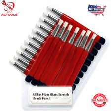 All Set Fiber Glass Scratch Brush Pencil Clean Remove Rust Dirt Jewelry Watch