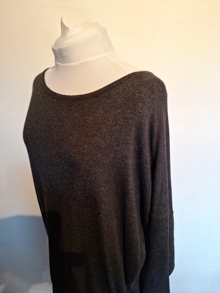 Wallis Charcoal Great Batwing Jumper Size L Uk 16 18 Excellent Condition Soft - Image 3 of 4