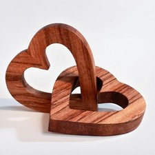 Valentine's Day Romantic Heart Gifts for Her, Handmade Linked Hearts (7cm)