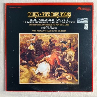 D'INDY Five Tone Poems 1981 Vinyl 2xLP Arabesque Recordings 8097-2 - VG