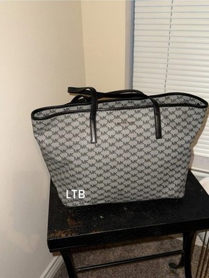Michael Kors Gray & Black MK Logo Tote