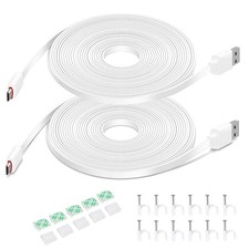 DIANMU 2Pack 20FT Flat Power Extension Cable for Wyze Cam v4/v3/OG/v3 Pro, Blin