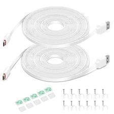 DIANMU 2Pack 20FT Flat Power Extension Cable for Wyze Cam v4/v3/OG/v3 Pro, Blin